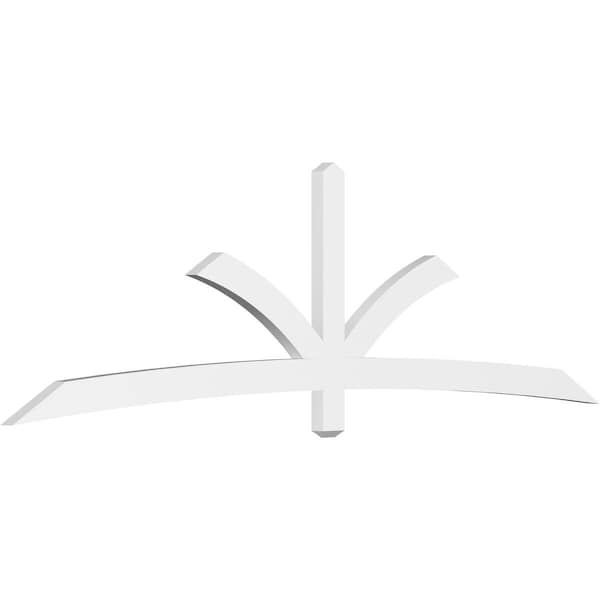 Ekena Millwork Davenport Architectural Grade PVC Gable Bracket, 108"W x 31 1/2"H x 2"D x 4"F, 7/12 Pitch GBP108X32X0204DAV00 - main